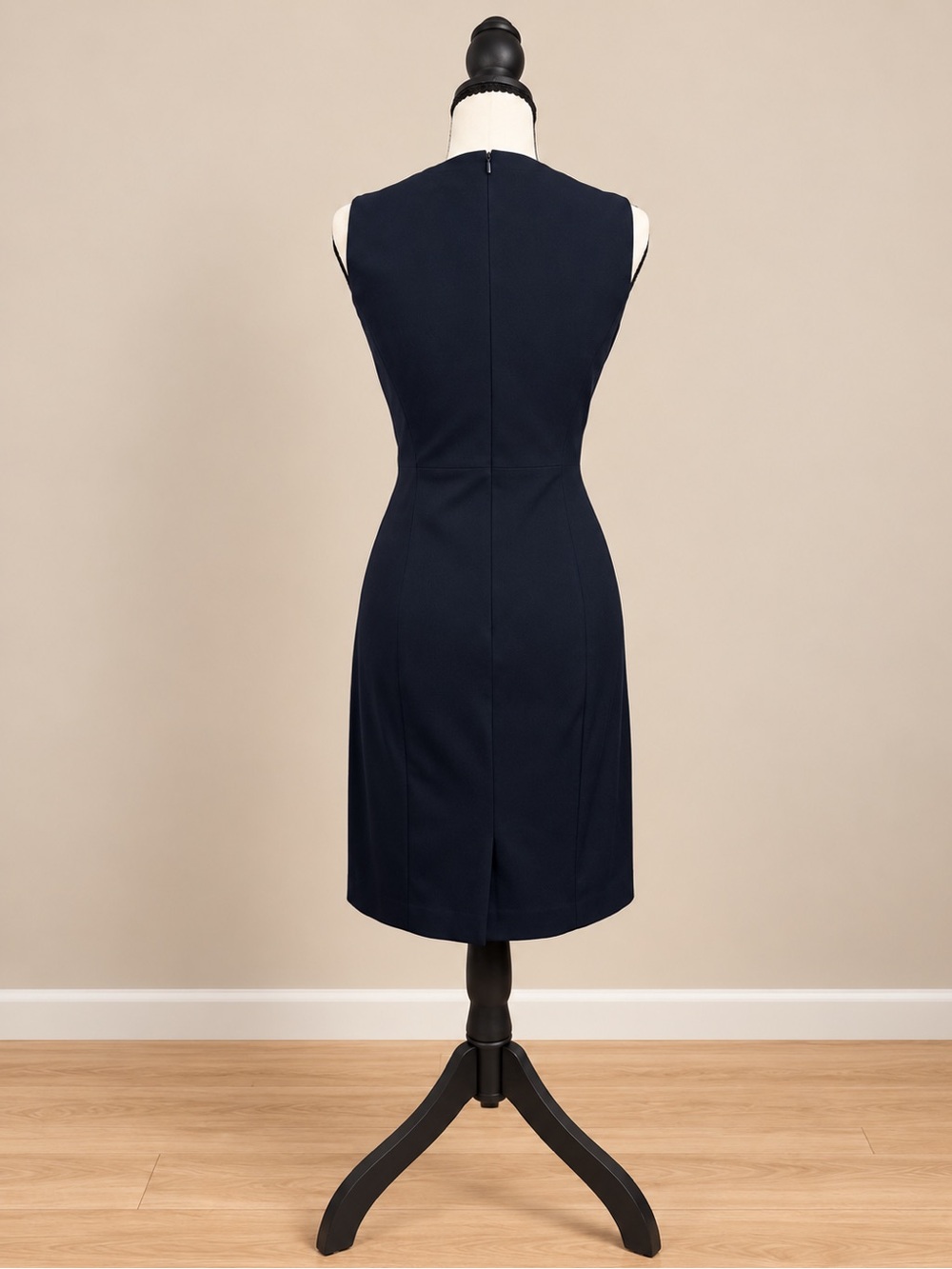 Ann Taylor Petite Navy V-Neck Sheath Dress Size 4P